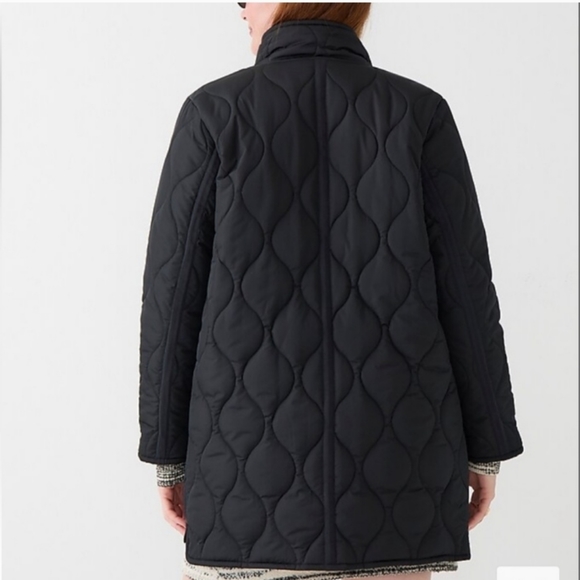 J Crew quilted black cocoon puffer jacket size ST - Picture 3 of 11